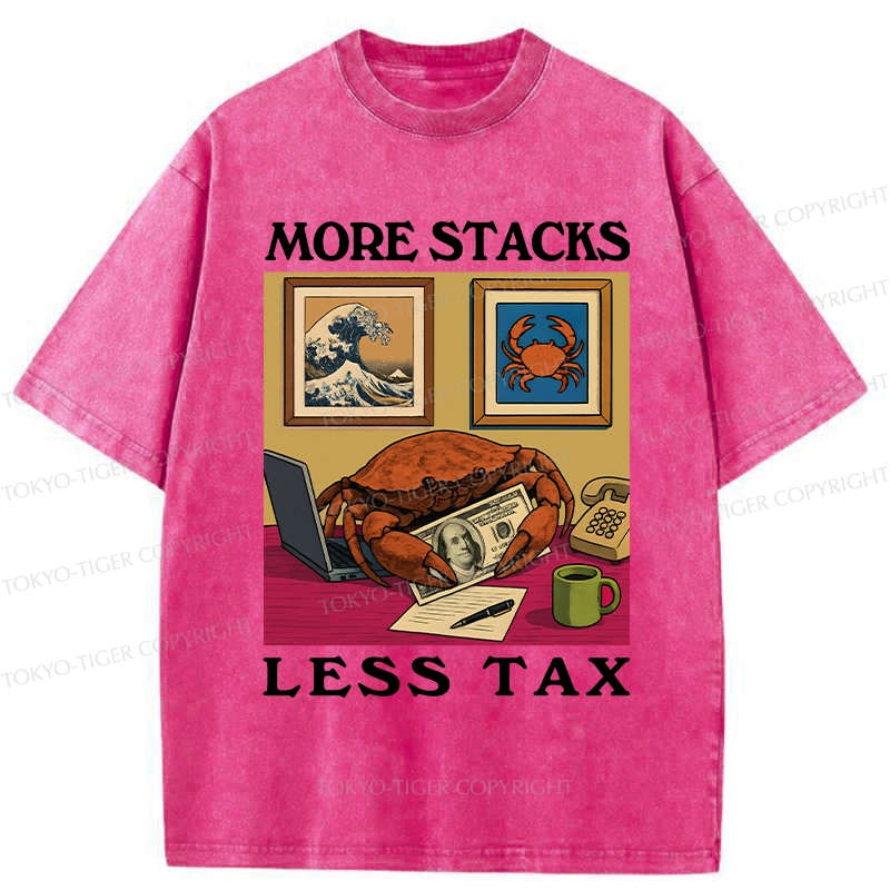 Tokyo-Tiger More Stacks Less Tax Washed T-Shirt