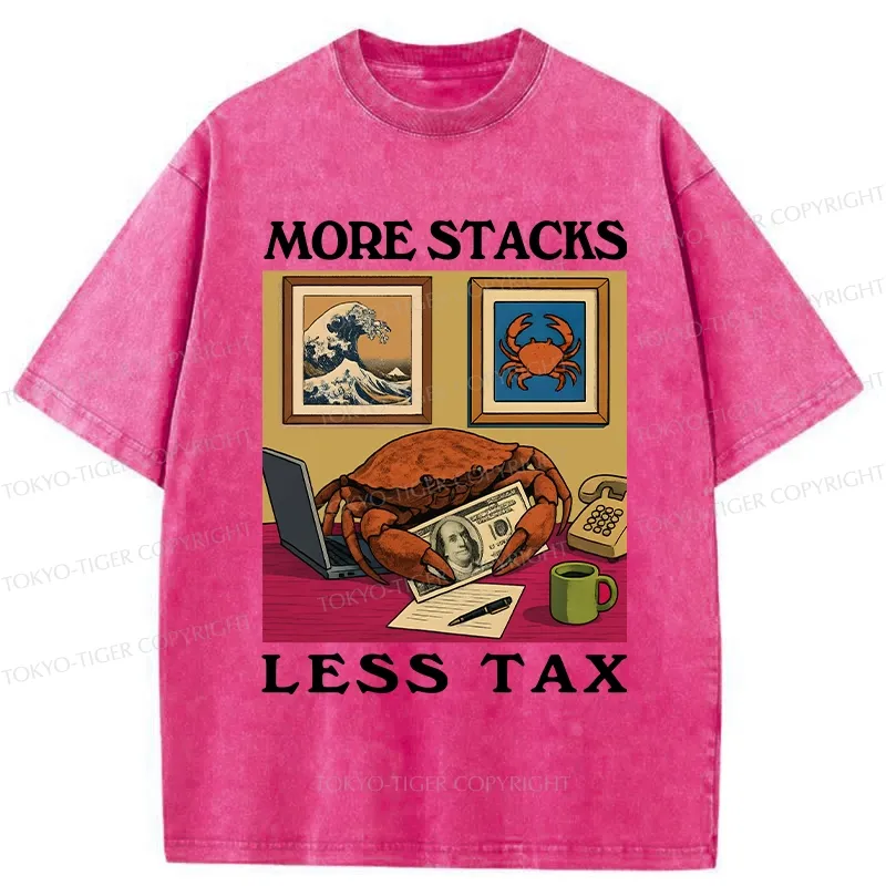Tokyo-Tiger More Stacks Less Tax Washed T-Shirt