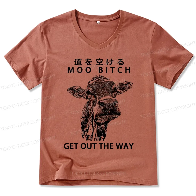 Tokyo-Tiger Funny Cow V-Neck Classic T-Shirt