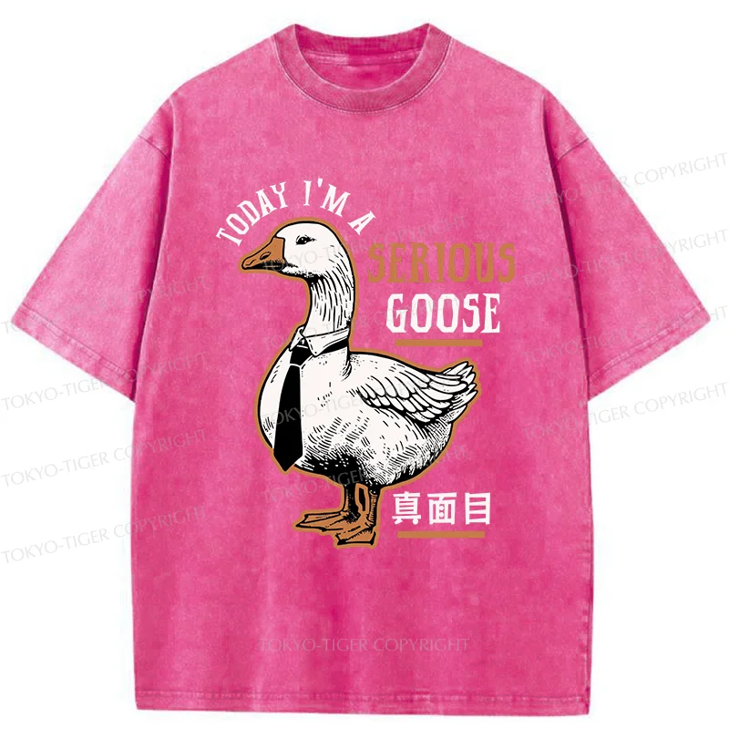 Tokyo-Tiger Japanese Serious Goose Washed T-Shirt