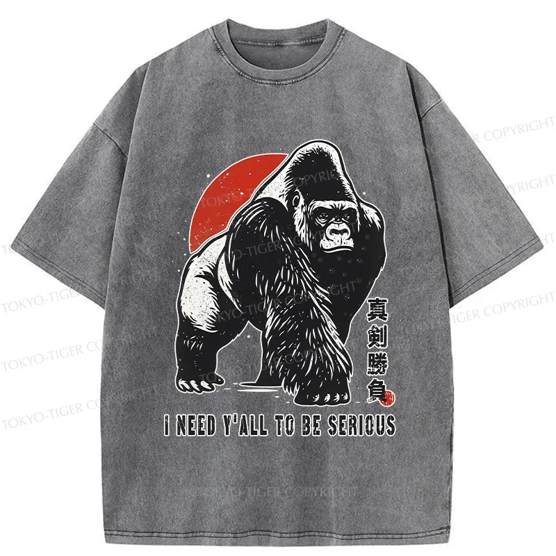 Tokyo-Tiger I Need Y'All To Be Serious Washed T-Shirt