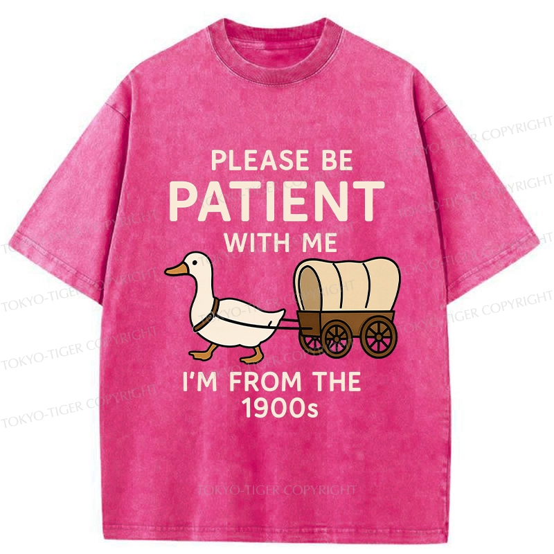 Tokyo-Tiger Please Be Patient With Me Funny Washed T-Shirt