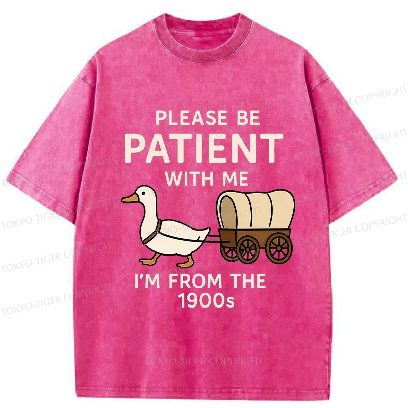 Tokyo-Tiger Please Be Patient With Me Funny Washed T-Shirt