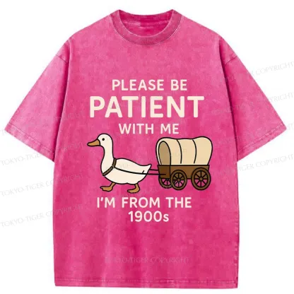 Tokyo-Tiger Please Be Patient With Me Funny Washed T-Shirt
