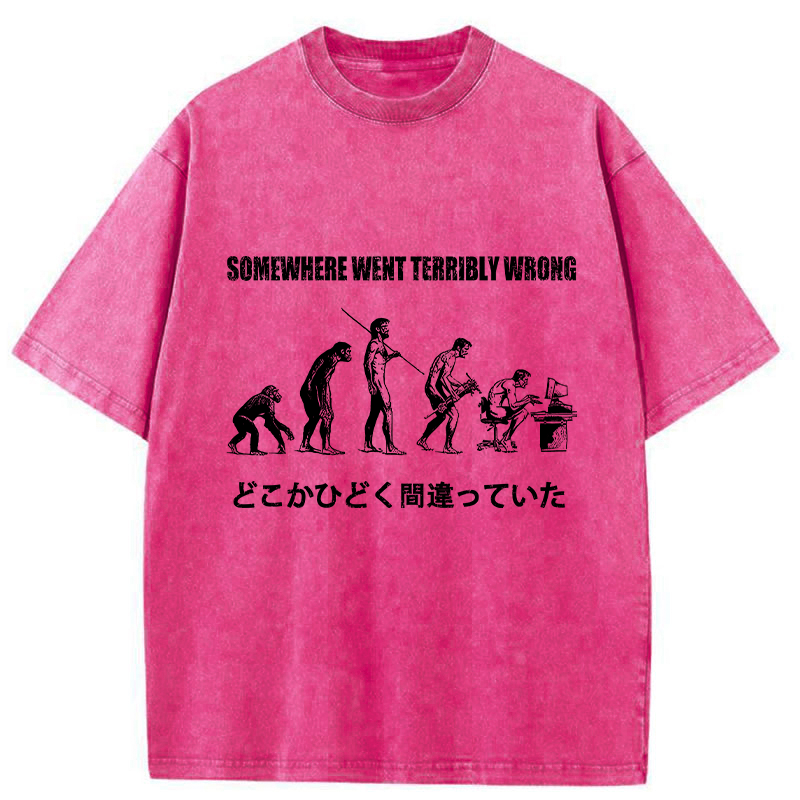 Tokyo-Tiger Evolve Into An Office Worker Washed T-Shirt