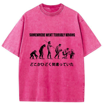 Tokyo-Tiger Evolve Into An Office Worker Washed T-Shirt