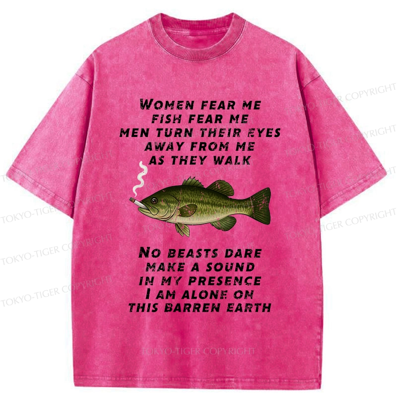 Tokyo-Tiger The Smoking Bass's Solitude Washed T-Shirt