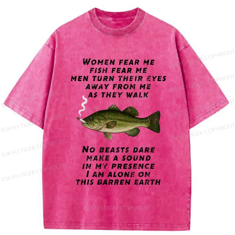 Tokyo-Tiger The Smoking Bass's Solitude Washed T-Shirt