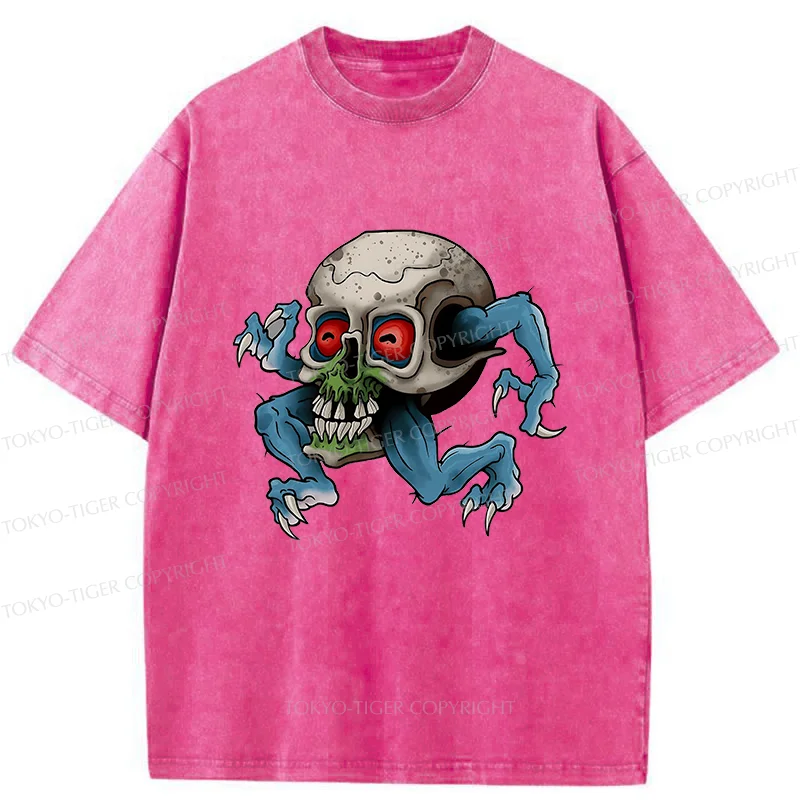Tokyo-Tiger Japanese Skeleton Yokai Washed T-Shirt