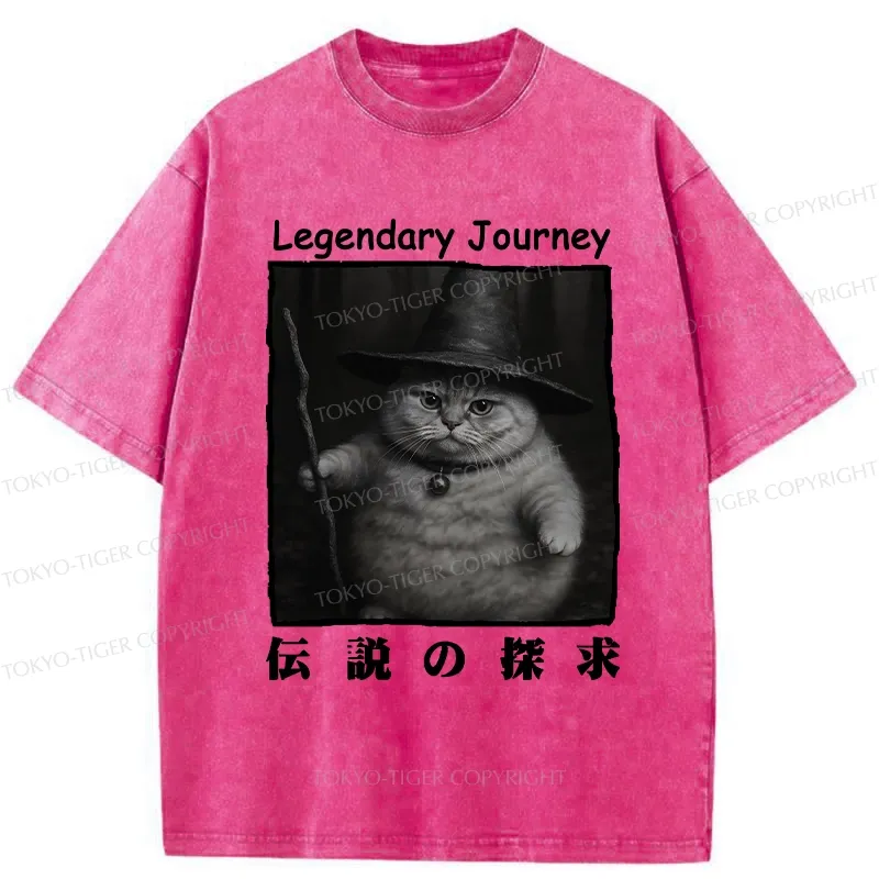 Tokyo-Tiger The Legendary Journey Of Cat Washed T-Shirt