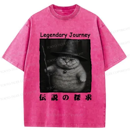Tokyo-Tiger The Legendary Journey Of Cat Washed T-Shirt