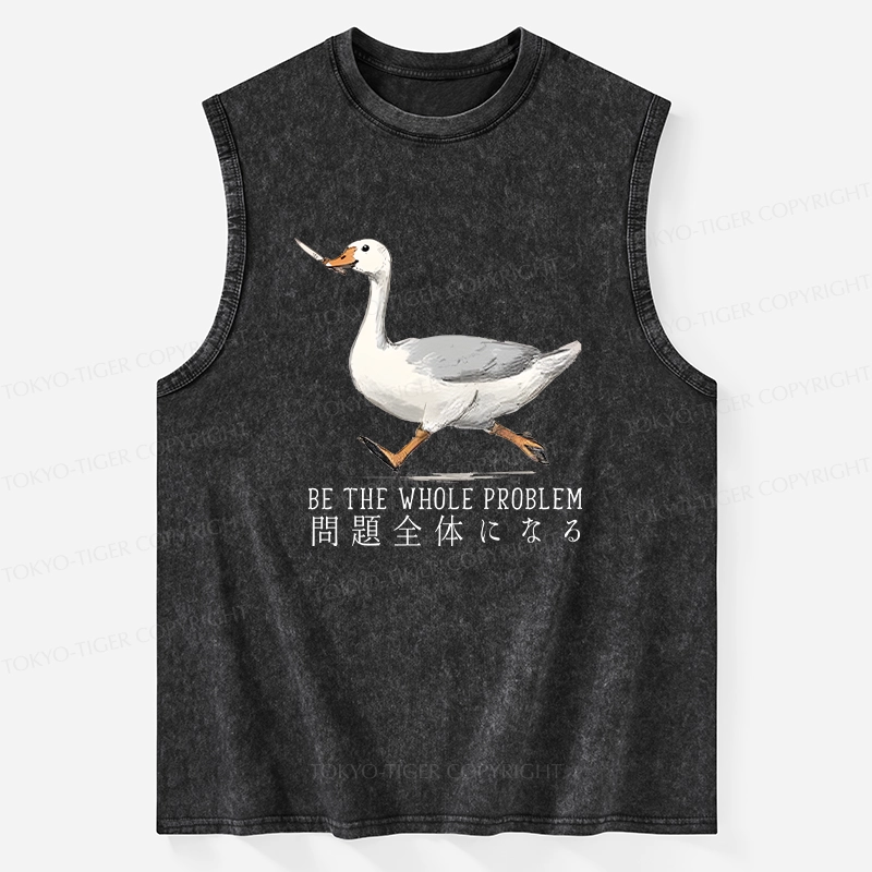 Tokyo-Tiger Running Stupid Goose Washed Tank