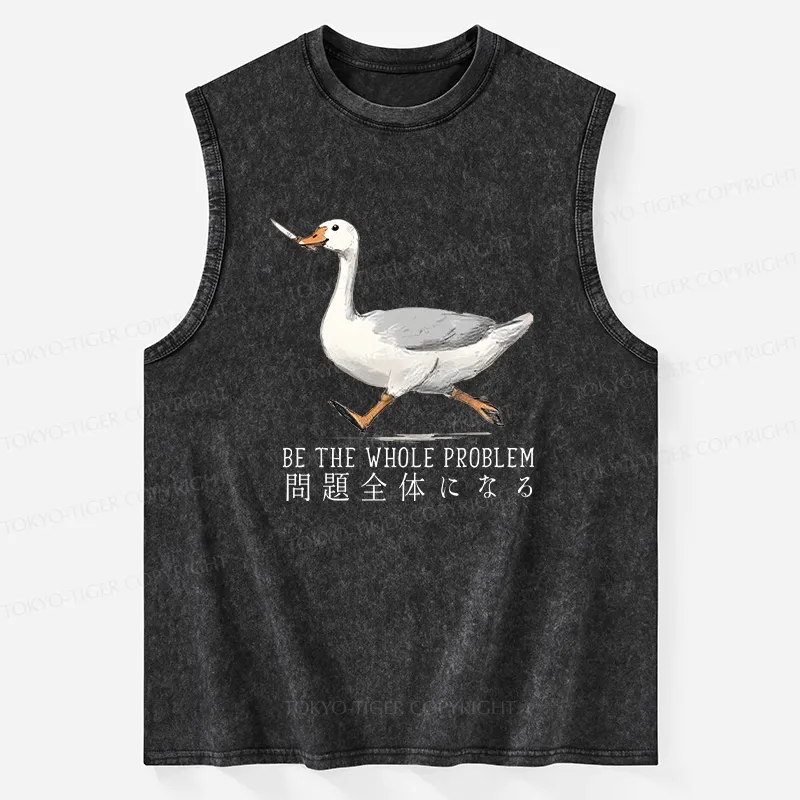 Tokyo-Tiger Running Stupid Goose Washed Tank