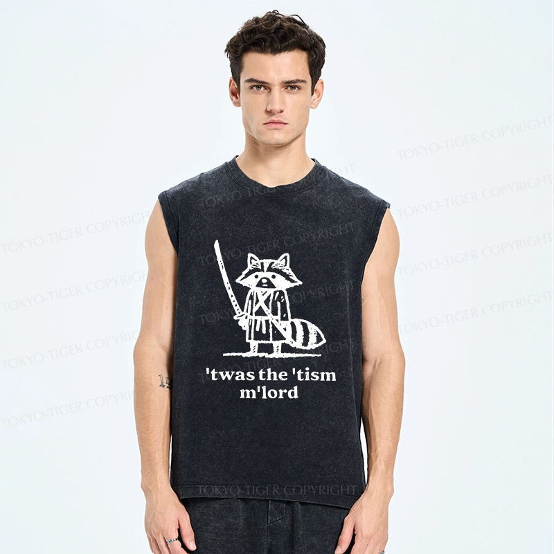 Tokyo-Tiger Focused Samurai Raccoon Washed Tank