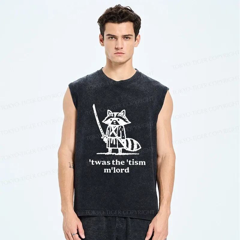 Tokyo-Tiger Focused Samurai Raccoon Washed Tank