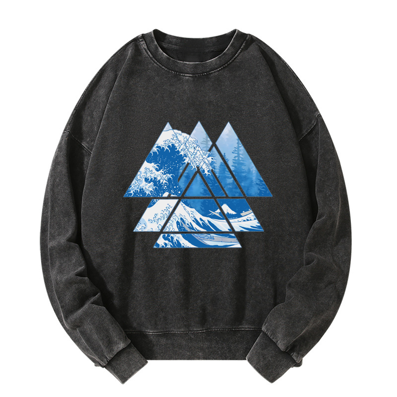 Tokyo-Tiger The Great Wave Washed Sweatshirt