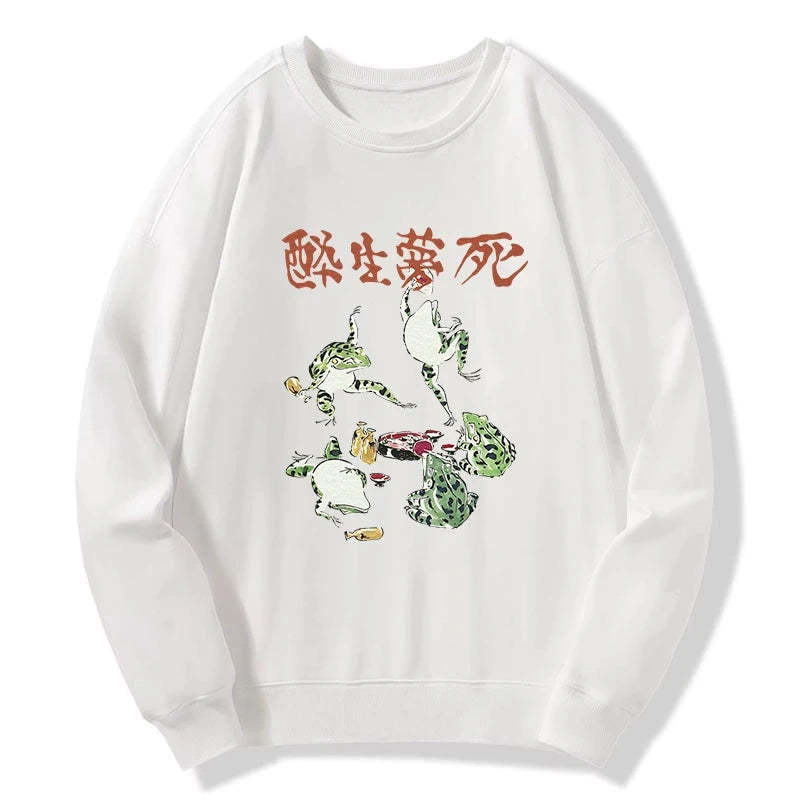 Tokyo-Tiger Japanese Frog Osake Kanji Sweatshirt Sale