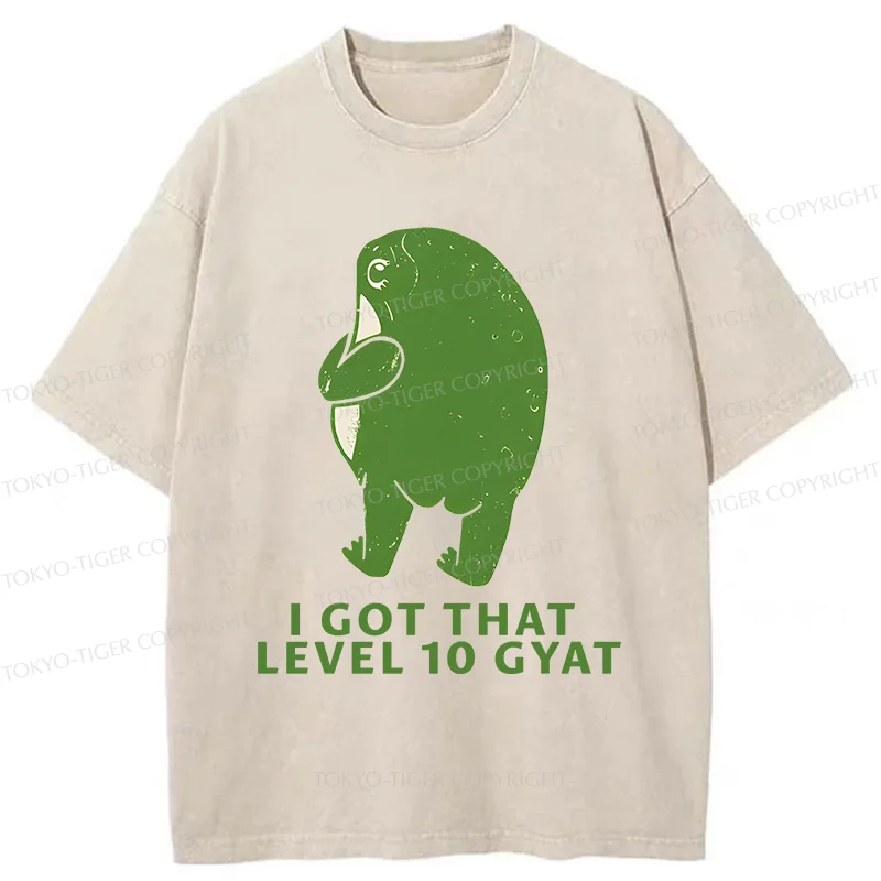 Tokyo-Tiger Round Ass Frog Washed T-Shirt