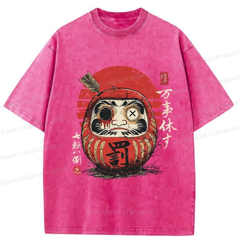 Tokyo-Tiger The Tenacious Daruma Washed T-Shirt