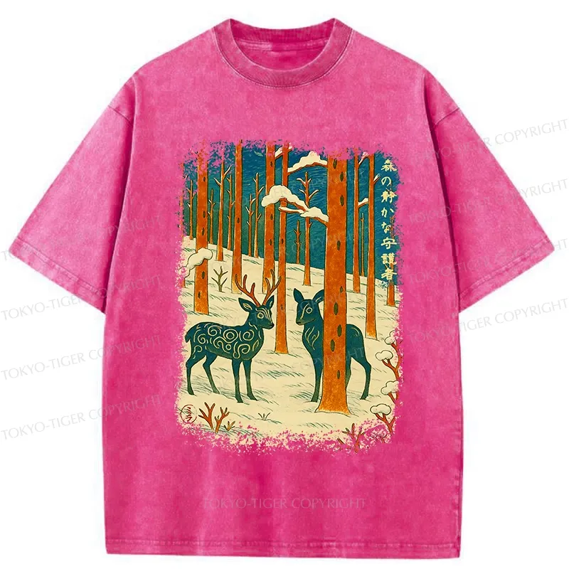 Tokyo-Tiger The Forest's Honorable Guardian Washed T-Shirt