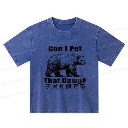 Tokyo-Tiger Pet The Bear Kids Washed T-Shirt