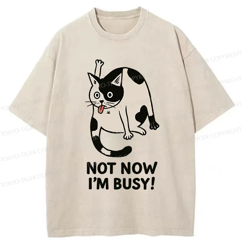 Tokyo-Tiger Busy Cat Washed T-Shirt