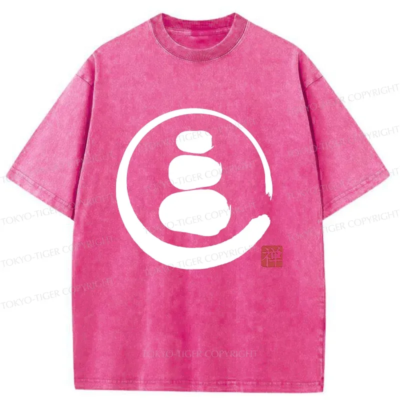 Tokyo-Tiger Traditional Zen Stone Washed T-Shirt
