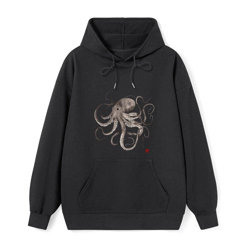 Tokyo-Tiger Octopus Japanese Calligraphy Classic Hoodie
