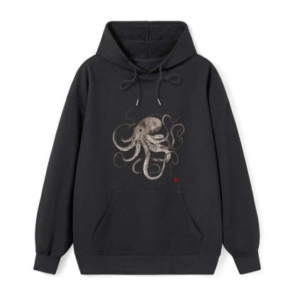 Tokyo-Tiger Octopus Japanese Calligraphy Classic Hoodie
