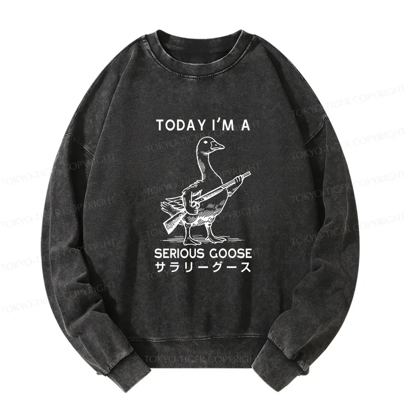 Tokyo-Tiger Serious Stupid Goose Washed Sweatshirt