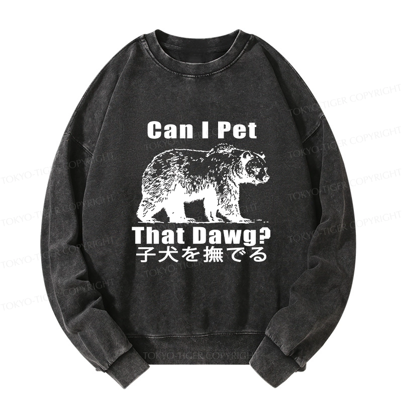 Tokyo-Tiger Pet The Bear Washed Sweatshirt