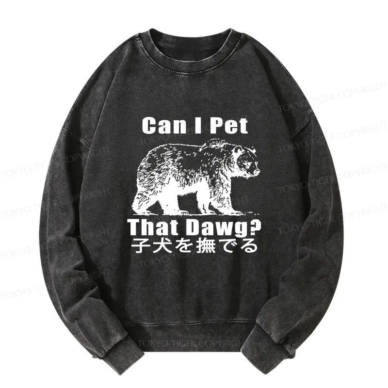 Tokyo-Tiger Pet The Bear Washed Sweatshirt