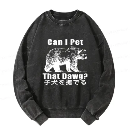 Tokyo-Tiger Pet The Bear Washed Sweatshirt