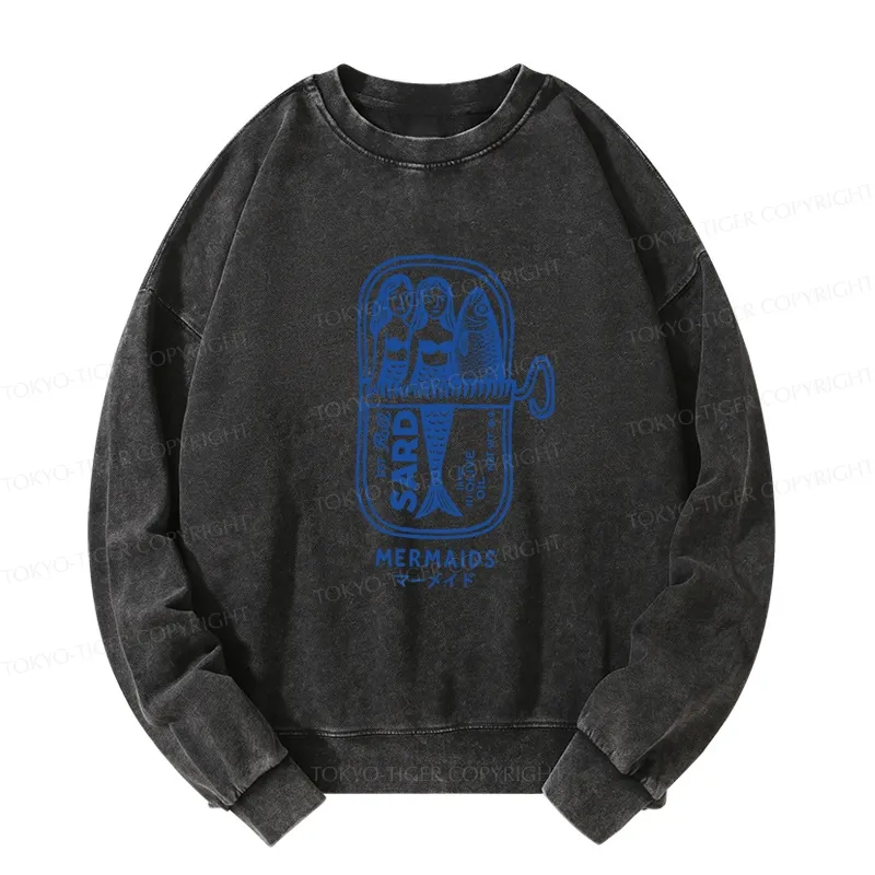 Tokyo-Tiger Mermaid Can Washed Sweatshirt