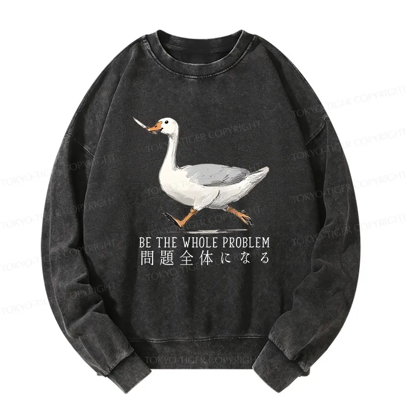 Tokyo-Tiger Running Stupid Goose Washed Sweatshirt