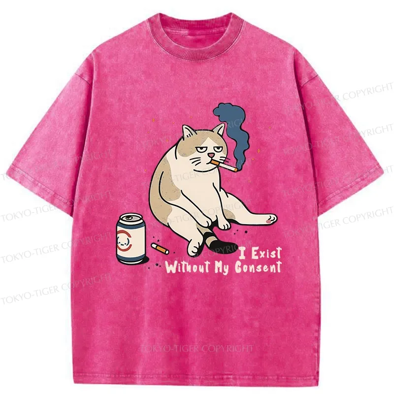 Tokyo-Tiger I Exist Without My Consent Washed T-Shirt