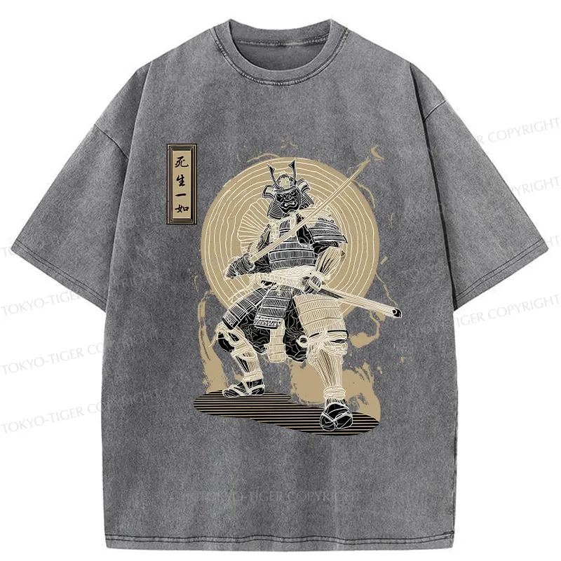 Tokyo-Tiger The Spirit Of The Samurai Washed T-Shirt