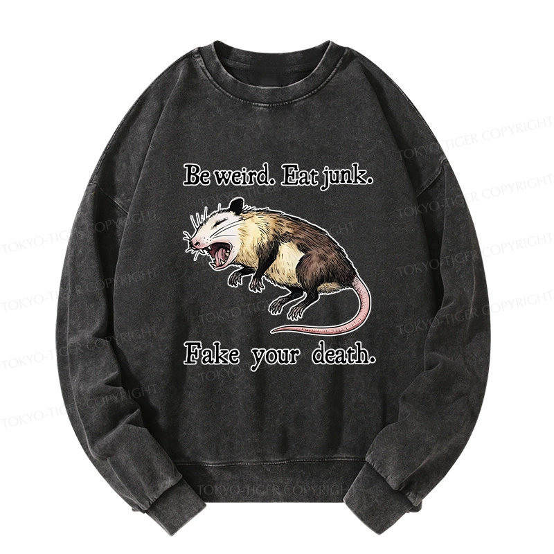Tokyo-Tiger Possum Playing Dead Washed Sweatshirt