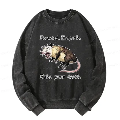 Tokyo-Tiger Possum Playing Dead Washed Sweatshirt