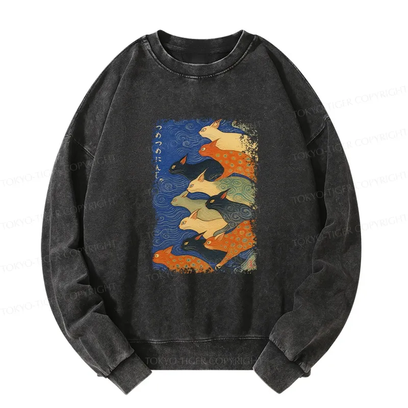 Tokyo-Tiger Claw-some Ninja Washed Sweatshirt