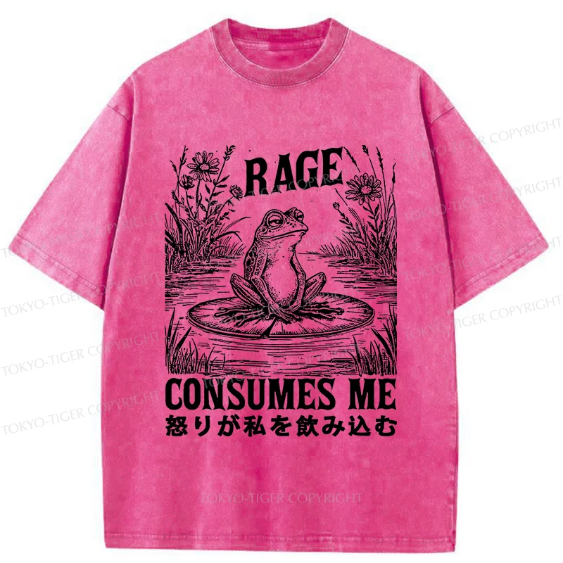 Tokyo-Tiger Angry Frog Washed T-Shirt