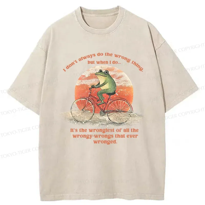 Tokyo-Tiger Frog About To Do Something Stupid Washed T-Shirt