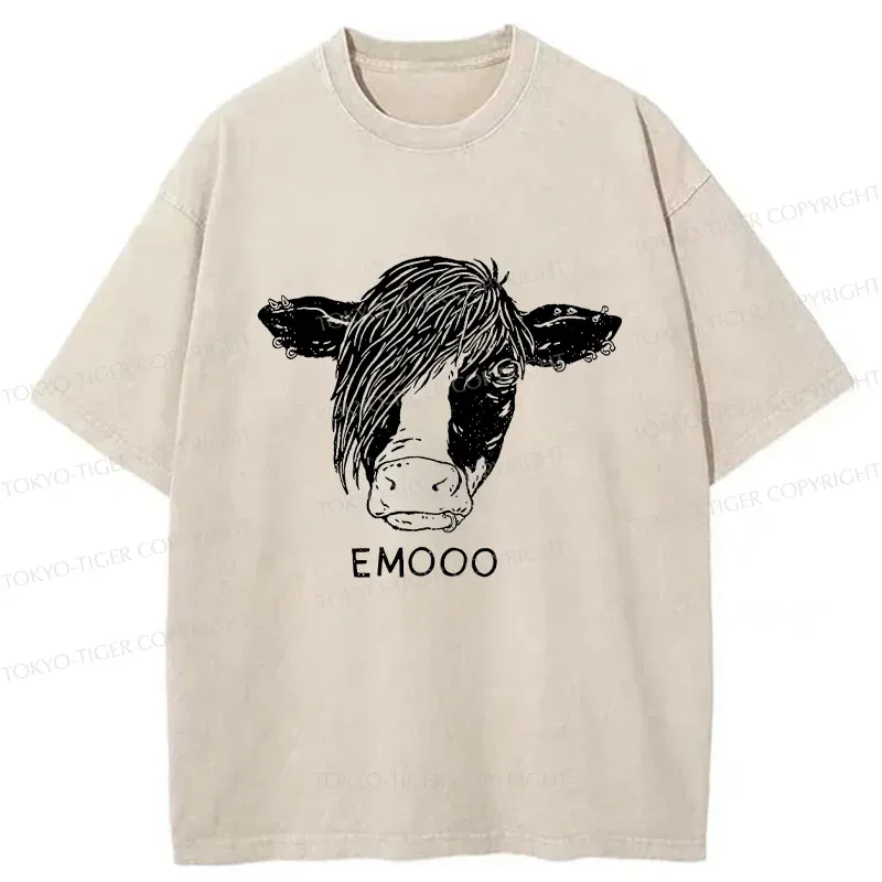 Tokyo-Tiger Rock Cow Washed T-Shirt