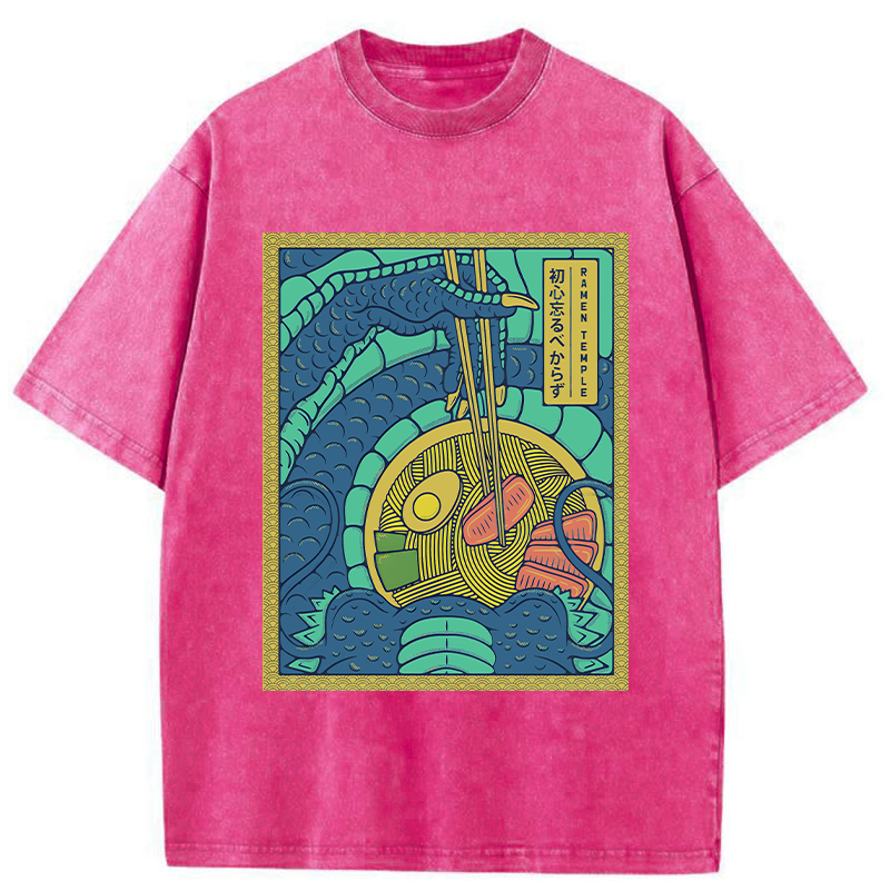 Tokyo-Tiger Dragon Ramen Lover Washed T-Shirt