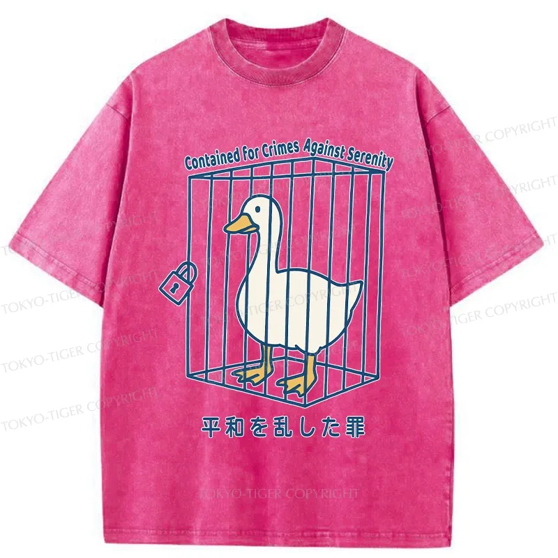 Tokyo-Tiger Arrested Criminal Goose Washed T-Shirt