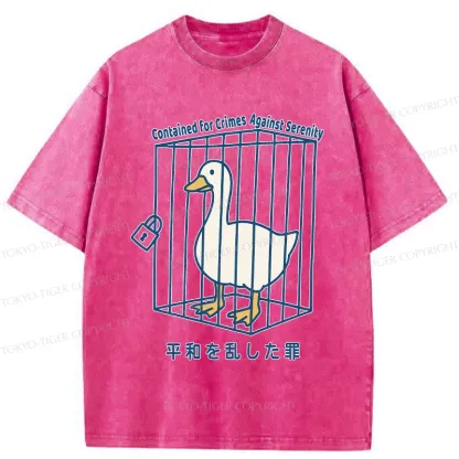 Tokyo-Tiger Arrested Criminal Goose Washed T-Shirt