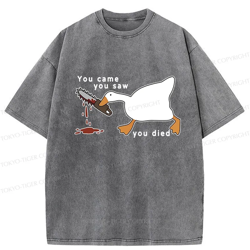 Tokyo-Tiger You Came You Saw You Died Washed T-Shirt