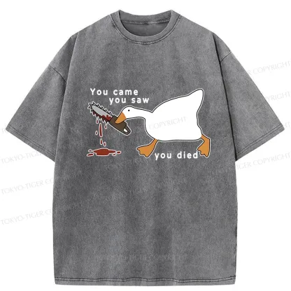 Tokyo-Tiger You Came You Saw You Died Washed T-Shirt