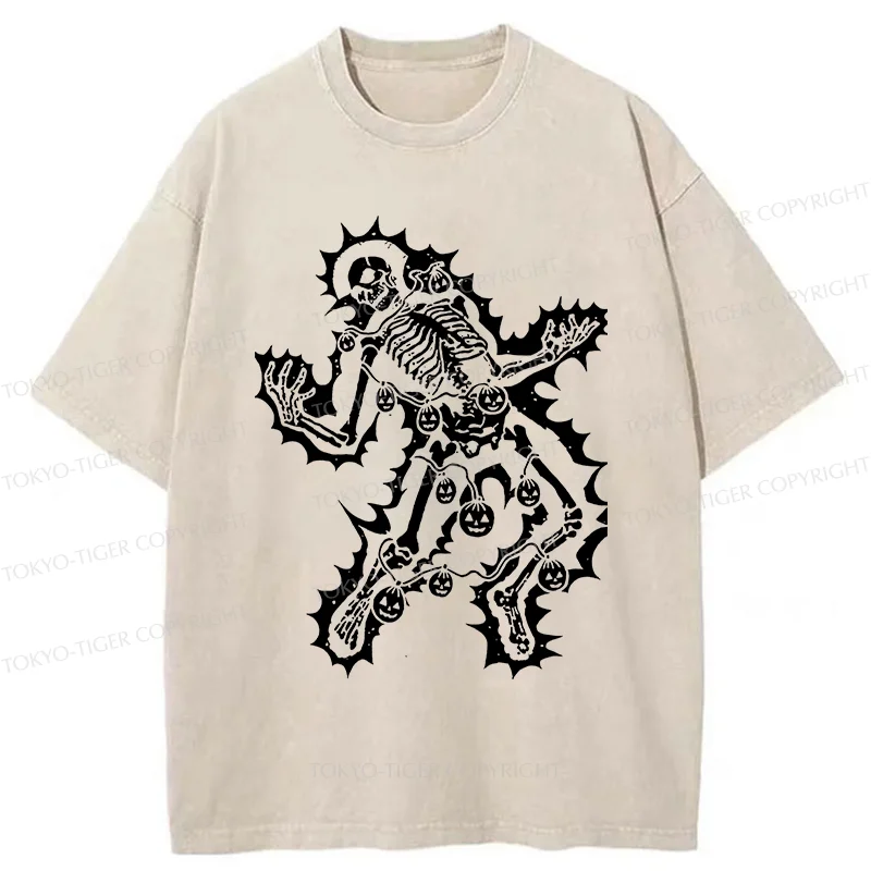 Tokyo-Tiger Electrocuted Skeleton Washed T-Shirt
