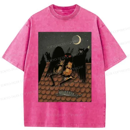 Tokyo-Tiger Mothman In Moonlight Washed T-Shirt